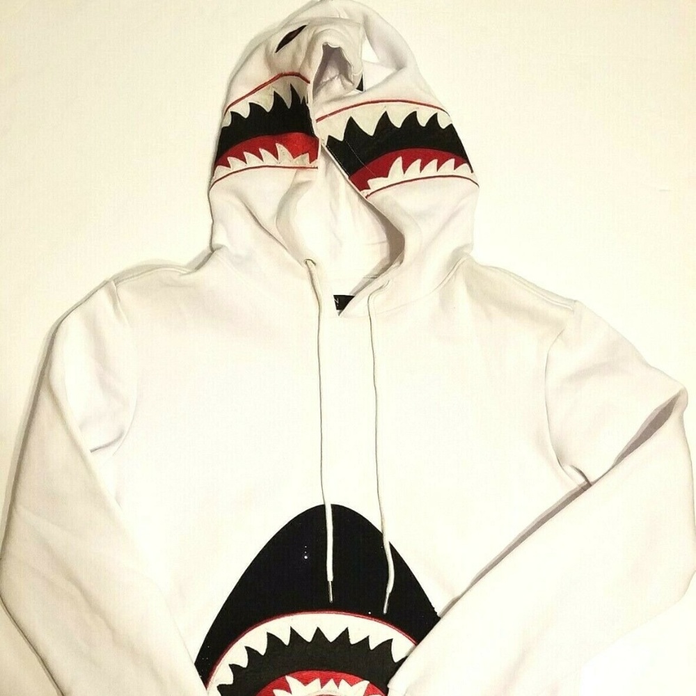 Hudson Outerwear Shark Mouth Hoodie White S
